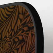 Elegantes Terrakotta-Boho-Botanik-Muster-Monogramm Pickleball Schläger (Linke Seite)