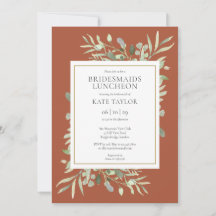Elegantes Terrakotta-Gold-Grün-Brautjungfern-Mitta