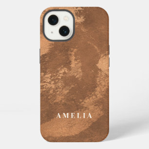 Elegantes Terrakotta Kupfer Verbranntes Orange iPhone 13 Hülle