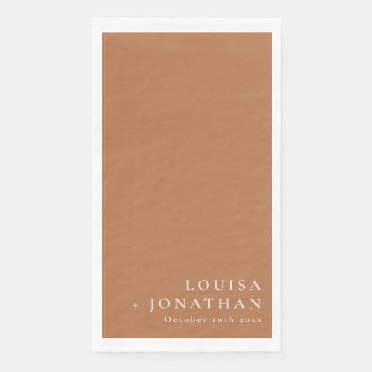 Elegantes Terrakotta-Trend Minimalist Chic Custom Serviette (Vorderseite)