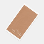 Elegantes Terrakotta-Trend Minimalist Chic Custom Serviette (Ecke)