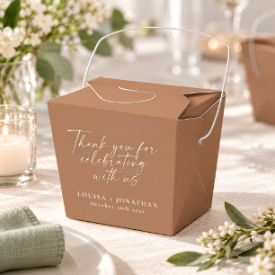 Elegantes Terrakotta-Trendy-Script-Kundenspezifisc Geschenkschachtel