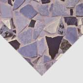 Elegantes Terrazzo Lila Mosaikmuster Seidenpapier (Ausschnitt)