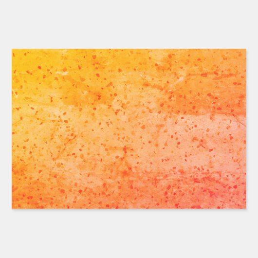 Elegantes Terrazzo Retro Orange Pink Textur Muster Geschenkpapier Set (Vorderseite 2)