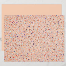 Elegantes Terrazzo Retro Rosa Lila weißes Muster