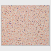 Elegantes Terrazzo Retro Rosa Lila weißes Muster Geschenkpapier (Flach)