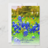 Elegantes Texas Bluebonnets Foto Hochzeit Einladung (Rückseite)