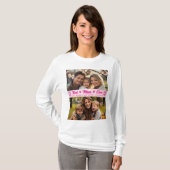 Elegantes Textfoto zum Muttertag Wasserfarbe Rosa T-Shirt (Vorne ganz)