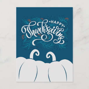 Elegantes Textglücksgeschenk mit Niedlichem Pumpki Einladungspostkarte