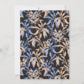 Elegantes Textildesign mit viel Blumen Einladung (Vorderseite)