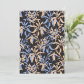 Elegantes Textildesign mit viel Blumen Einladung (Stehend Vorderseite)
