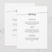 Elegantes Textvorlagenmenü Einladung (Vorne/Hinten)