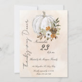 Elegantes Thanksgiving-Dinner Einladung (Vorderseite)