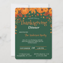 Elegantes Thanksgiving-Dinner-Kürbis-Herbstblätter