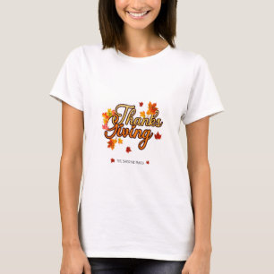 Elegantes Thanksgiving-Laub Herbst T-Shirt