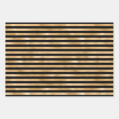 Elegantes Thema für schwarze und goldene Bienen Geschenkpapier Set (Vorderseite 3)