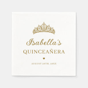 Elegantes Tiara Quinceañera Serviette