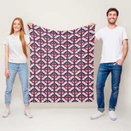 Elegantes tiefes Pflaume- und rotes geometrisches  Fleecedecke