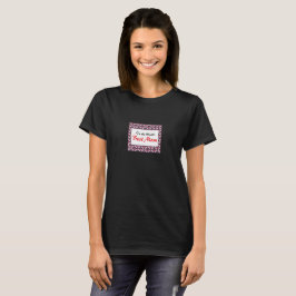 Elegantes tiefes Pflaume- und rotes geometrisches  T-Shirt