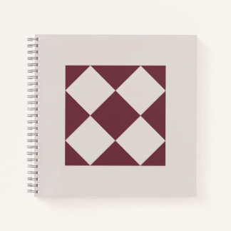Elegantes tiefes Pflaumen- und Perlgrau-Geometrie- Notizblock