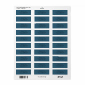Elegantes tiefes Teal Blau Rücksendeadresse (Vorne)