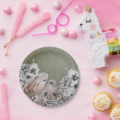 Elegantes Tiger Botanisches Party Pappteller (Party)