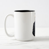 Elegantes Tiger in einer Anzug-Tasse - Eine einzig Zweifarbige Tasse (Links)