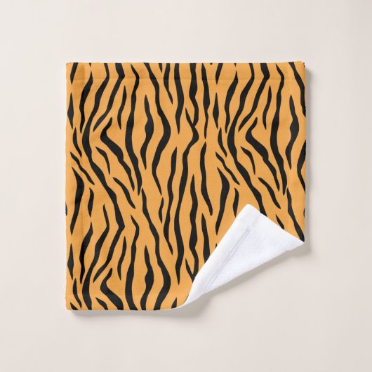 Elegantes Tigergesicht und monogramm Set (Waschlappen)