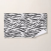 Elegantes Tigerhautmuster in Schwarz & Hellgrau Badhandtuch Set (Handtuch)