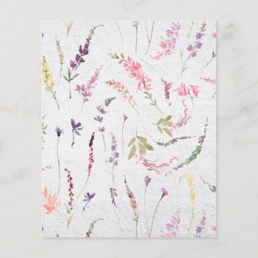 Elegantes Time Capsule Wildblume Blumenduschenspie (Rückseite)