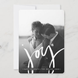 Elegantes Timeless Simple JOY HOLIDAYS FOTO Feiertagskarte