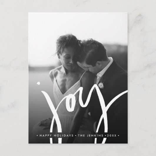 Elegantes Timeless Simple JOY HOLIDAYS FOTO Postkarte (Vorderseite)