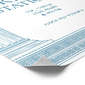 Elegantes Tischschild mit Party an der Getränkesta Poster (Ecke)