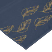 Elegantes Tischtuch aus Navy und Gold Leaf Tischdecke (Schrägansicht)