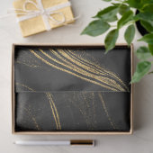 Elegantes Tissue aus schwarzem und goldenem Marmor Seidenpapier (Geschenk)