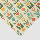 Elegantes Tissue mit Abstrakten Frühlingsblumen Seidenpapier (Detail)