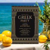 Elegantes Toga-Party mit Tempelsäulen Einladung