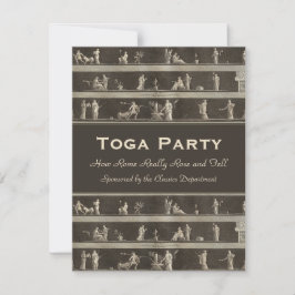 Elegantes Toga Party Schönes klassisches Motiv Einladung