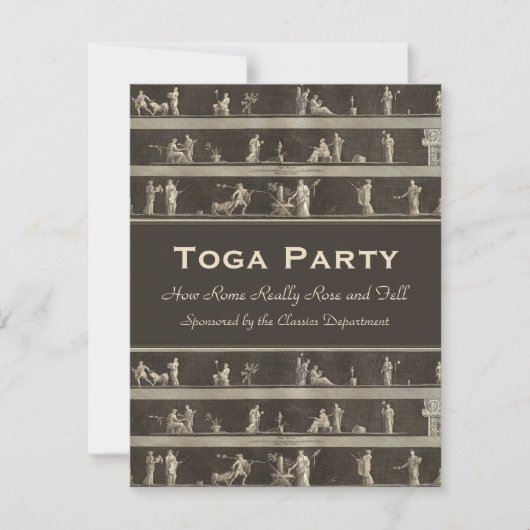Elegantes Toga Party Schönes klassisches Motiv Einladung (Vorderseite)