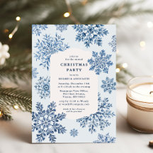 Elegantes Toile Snowflake Weihnachts-Party