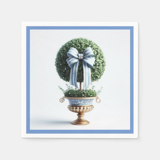 Elegantes Topiary mit Bow Serviette (Vorderseite)