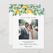 Elegantes Toscana Foto Hochzeit Save The Date (Vorne/Hinten)