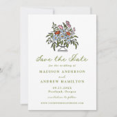 Elegantes toskanisches Sunset Blooms Foto Save The Date (Vorderseite)