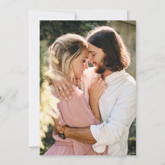 Elegantes toskanisches Sunset Blooms Foto Save The Date (Rückseite)