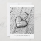 Elegantes traditionelles Foto Hochzeit speichern S Einladung (Rückseite)