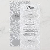 Elegantes traditionelles Foto-Hochzeitmenü Menükarte (Vorne/Hinten)