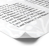 Elegantes, traditionelles Foto Hochzeitsstift Poster (Ecke)