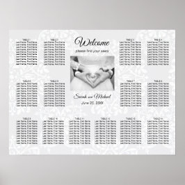 Elegantes, traditionelles Foto Hochzeitsstift Poster