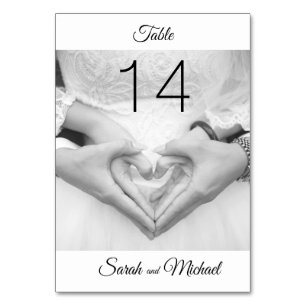 Elegantes traditionelles Foto Hochzeitstisch Tischnummer