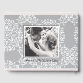 Elegantes traditionelles Foto Wedding Guest Book Gästebuch (Rückseite)